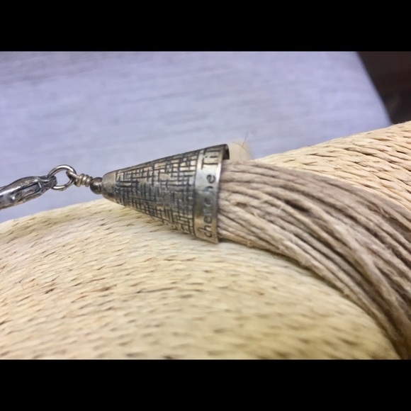 Quand Lili Cherche Titi Linen/Silver Necklace Made in France - Picture 5 of 9